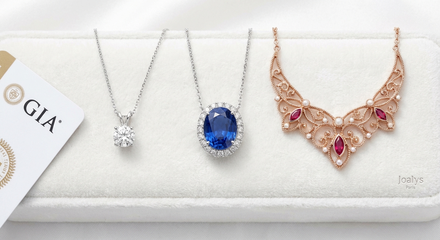 Exemples de conception de colliers sur mesure - Bijoux de luxe Joalys Paris